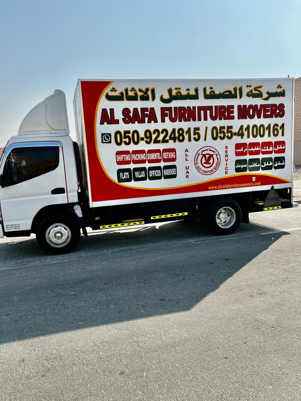 Al Safa Movers moving truck and professional moving team in Abu Dhabi
